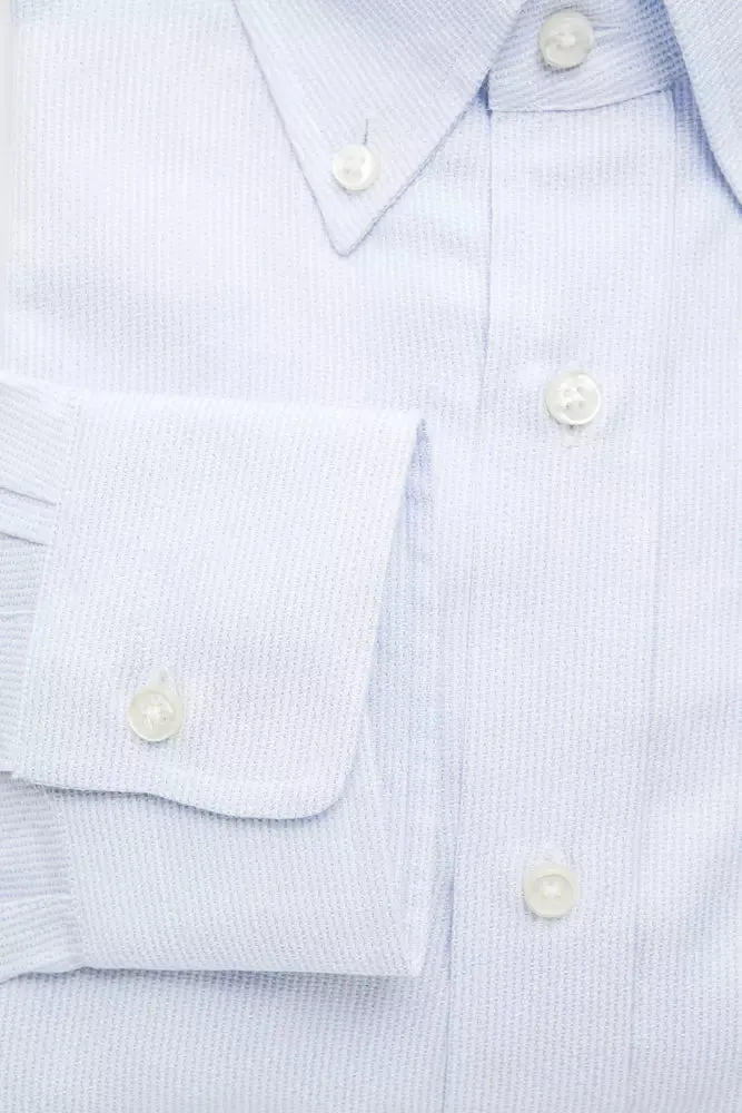 Light Blue Cotton Men Shirt sold by Louxly product image thumbnail 4
