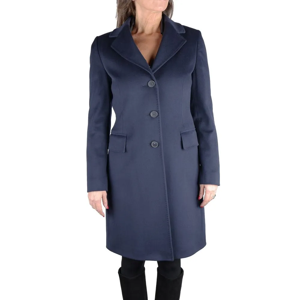 Blue Wool Women Coat sold by Louxly