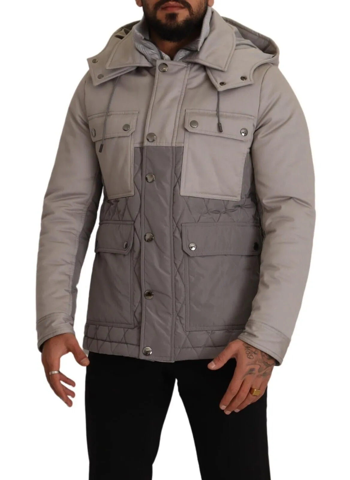 Elegant Lightweight Gray Windbreaker Jacket sold by Louxly product image thumbnail 5