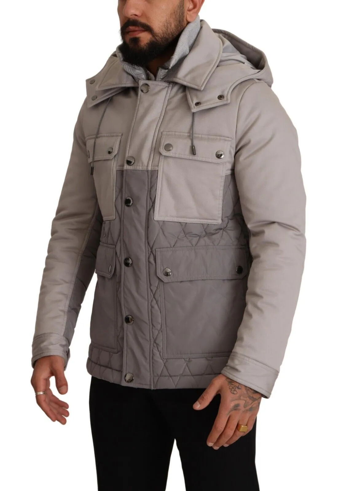Elegant Lightweight Gray Windbreaker Jacket sold by Louxly product image thumbnail 2