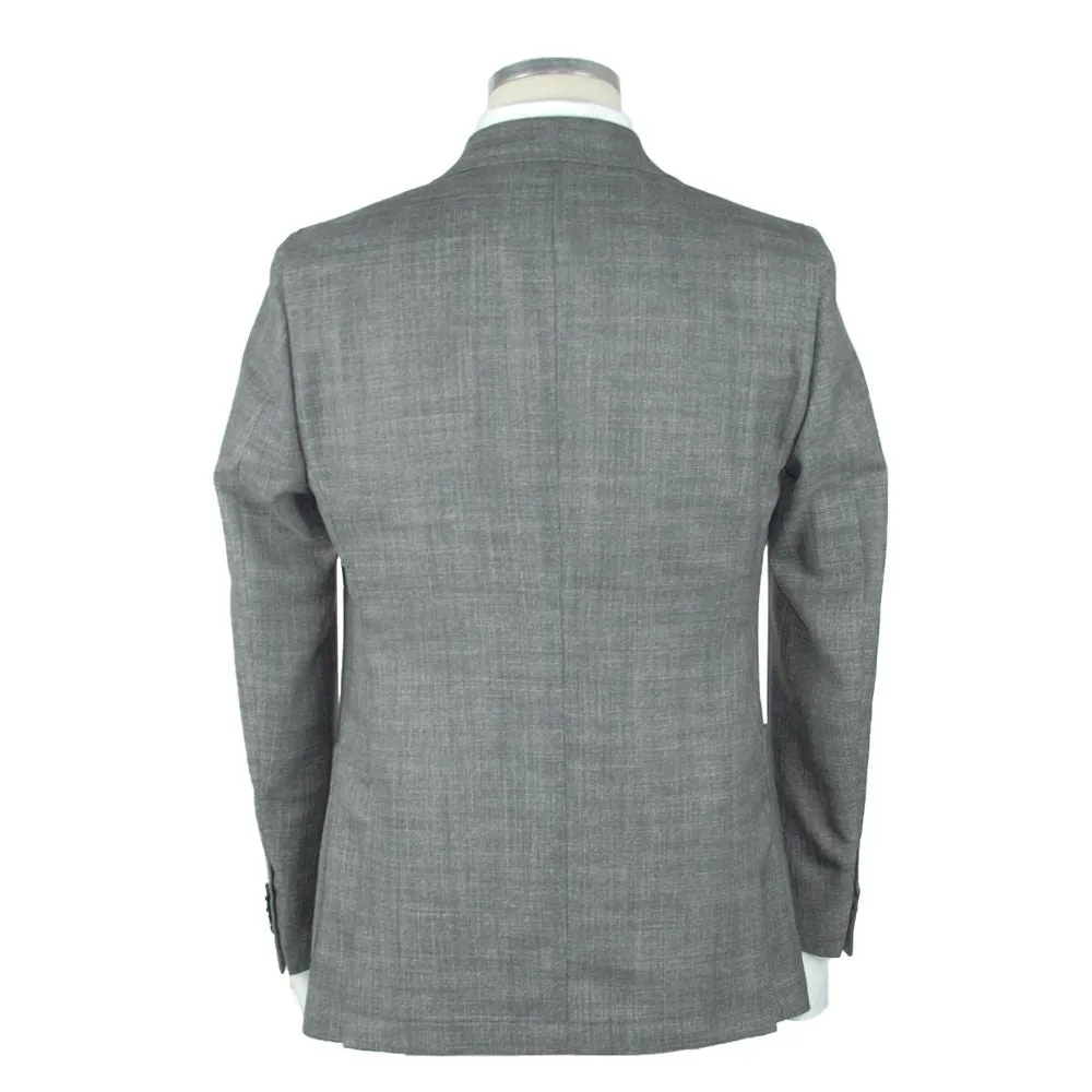 Gray Wool Men Blazer sold by Louxly product image thumbnail 2