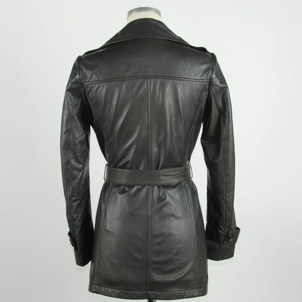 Brown Leather Women's Coat sold by Louxly product image thumbnail 2