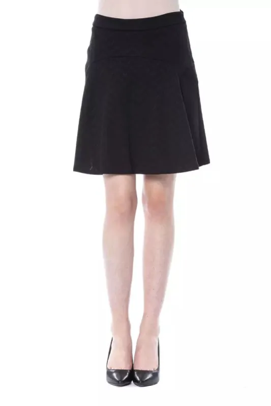 Black Polyester Women Skirt sold by Louxly