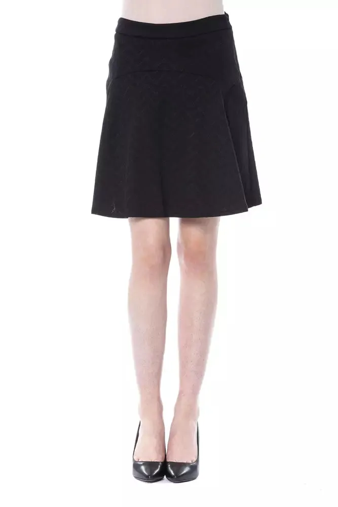 Black Polyester Women Skirt sold by Louxly