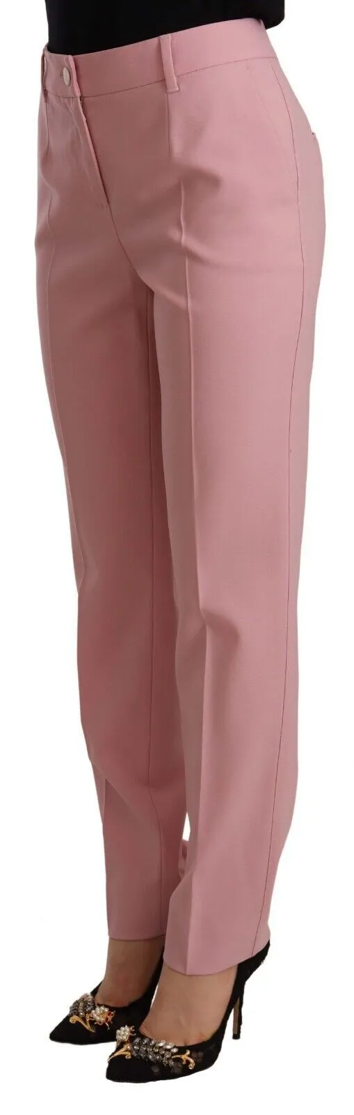 Elegant Pink High-Waisted Trousers sold by Louxly product image thumbnail 2