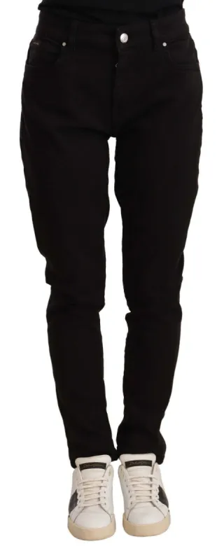 Elegant Slim-Fit Black Skinny Jeans sold by Louxly