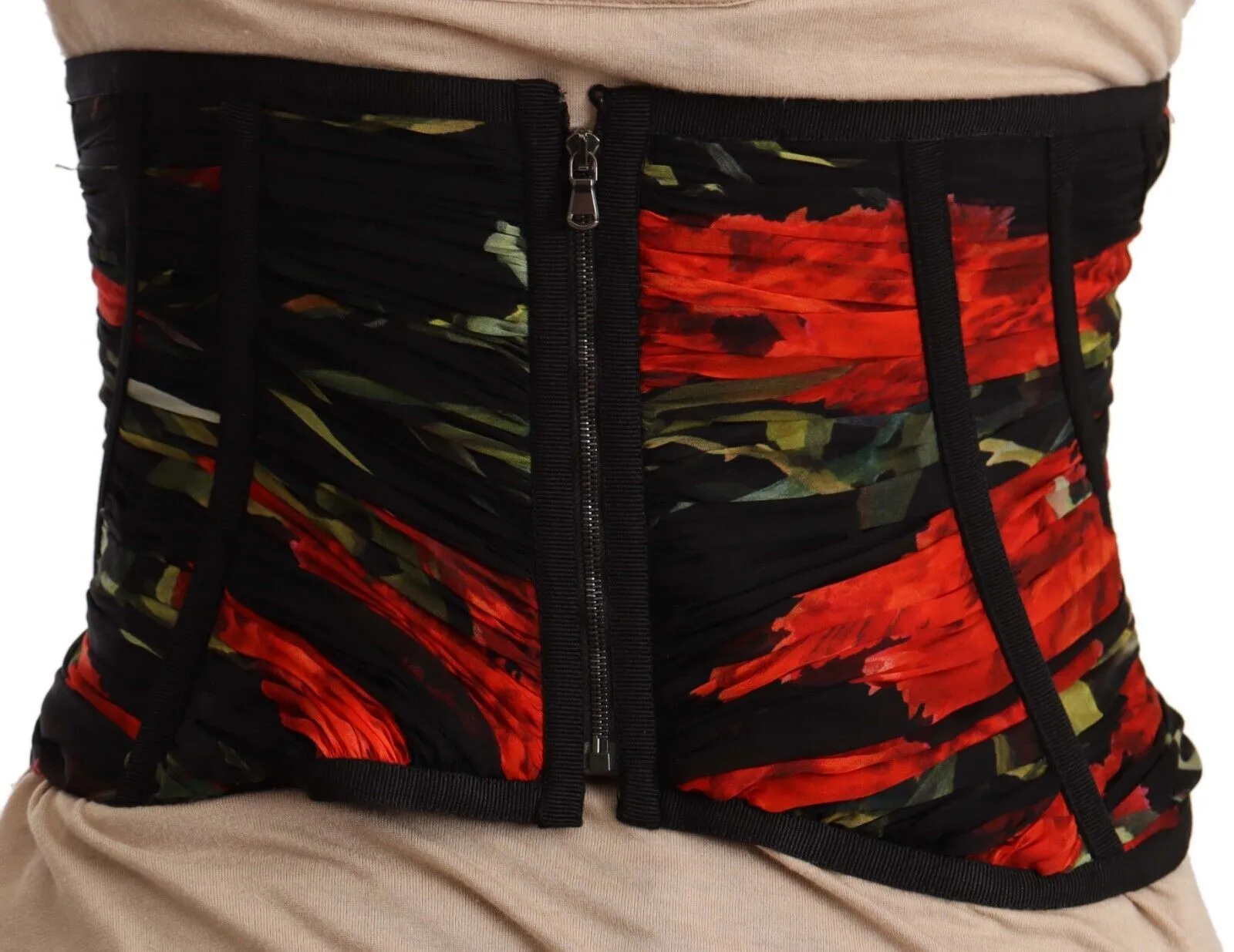 Elegant Black Silk Corset Belt Top sold by Louxly product image thumbnail 3