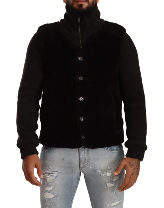 Elegant Leather Bomber Jacket sold by Louxly