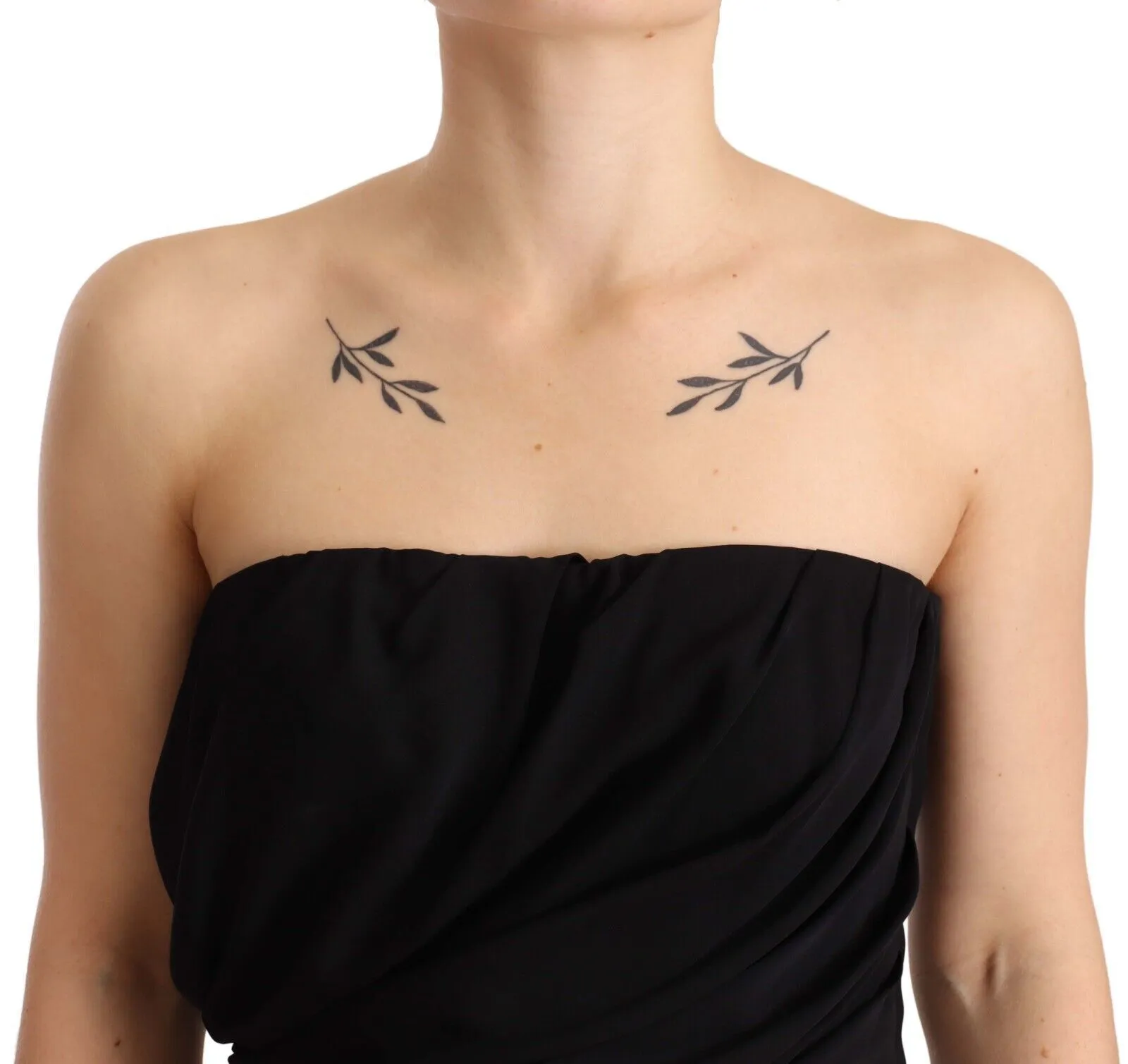 Elegant Strapless Silk Midi Dress sold by Louxly product image thumbnail 5