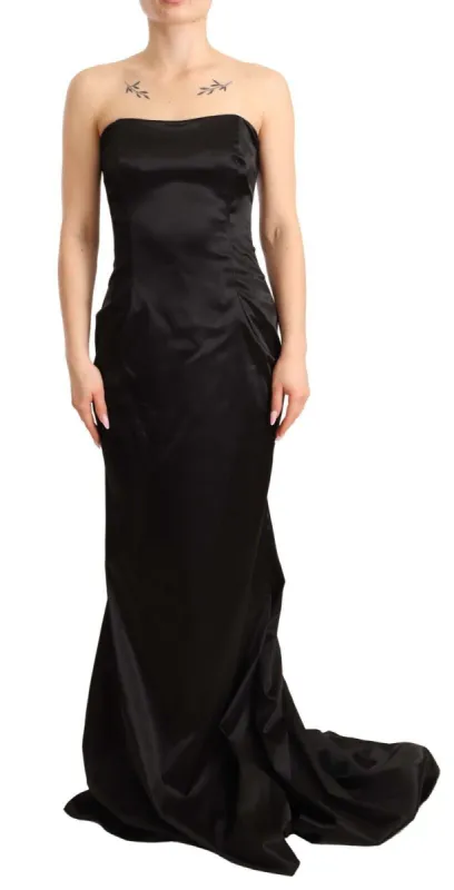 Elegant Black Strapless Mermaid Dress sold by Louxly