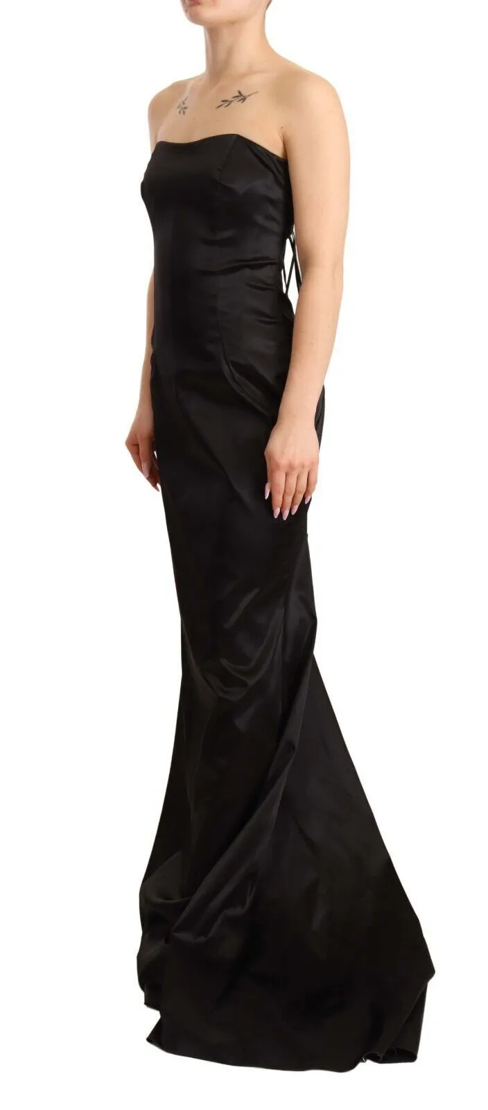 Elegant Black Strapless Mermaid Dress sold by Louxly product image thumbnail 2