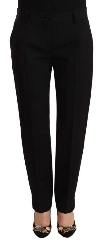 Elegant Tailored Wool Blend Trousers sold by Louxly
