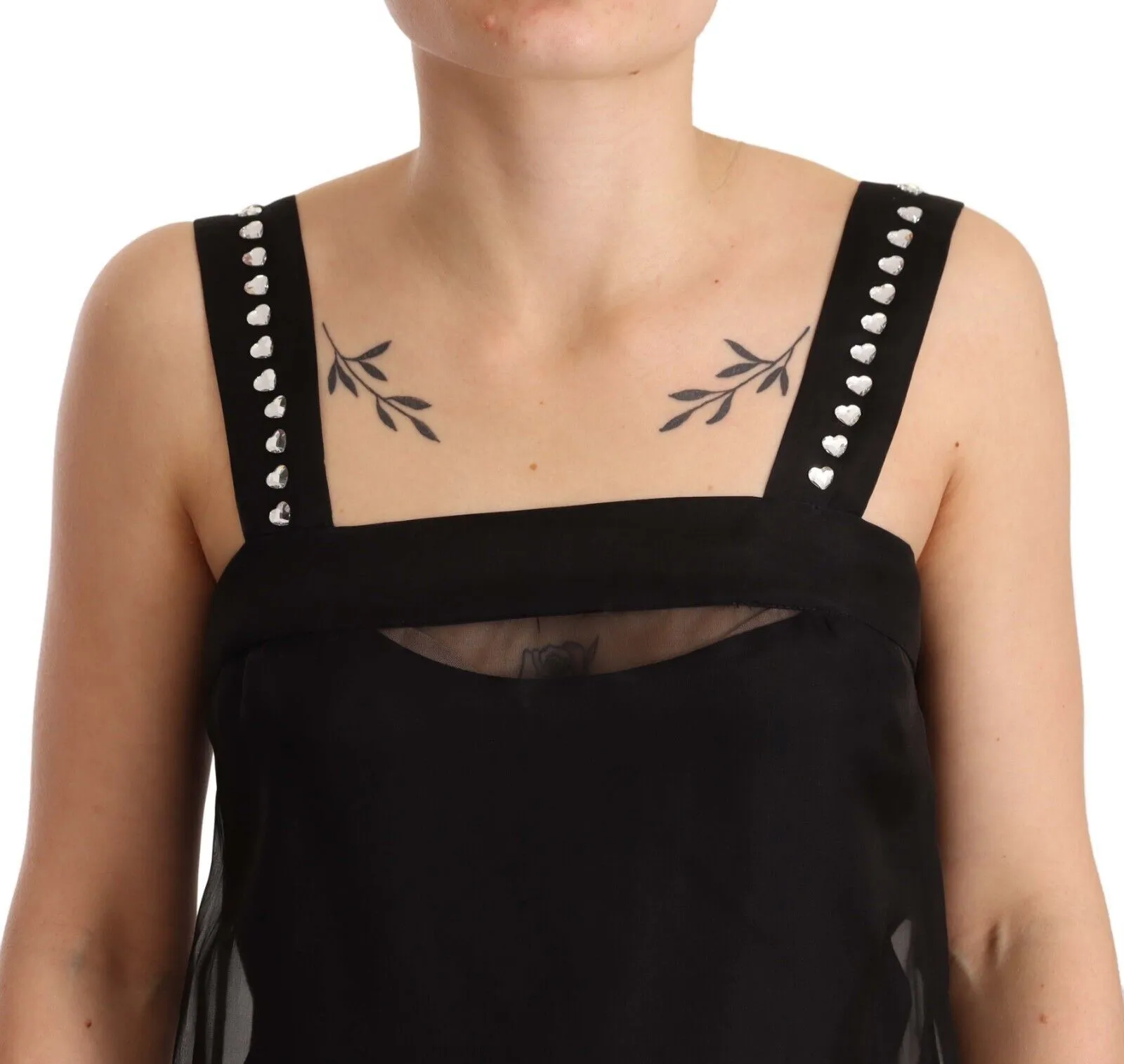 Elegant Sheath Mini Dress with Crystals sold by Louxly product image thumbnail 4