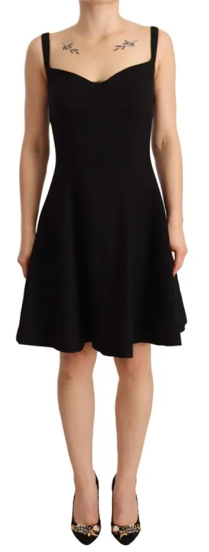 Elegant A-Line Sheath Dress in Black sold by Louxly