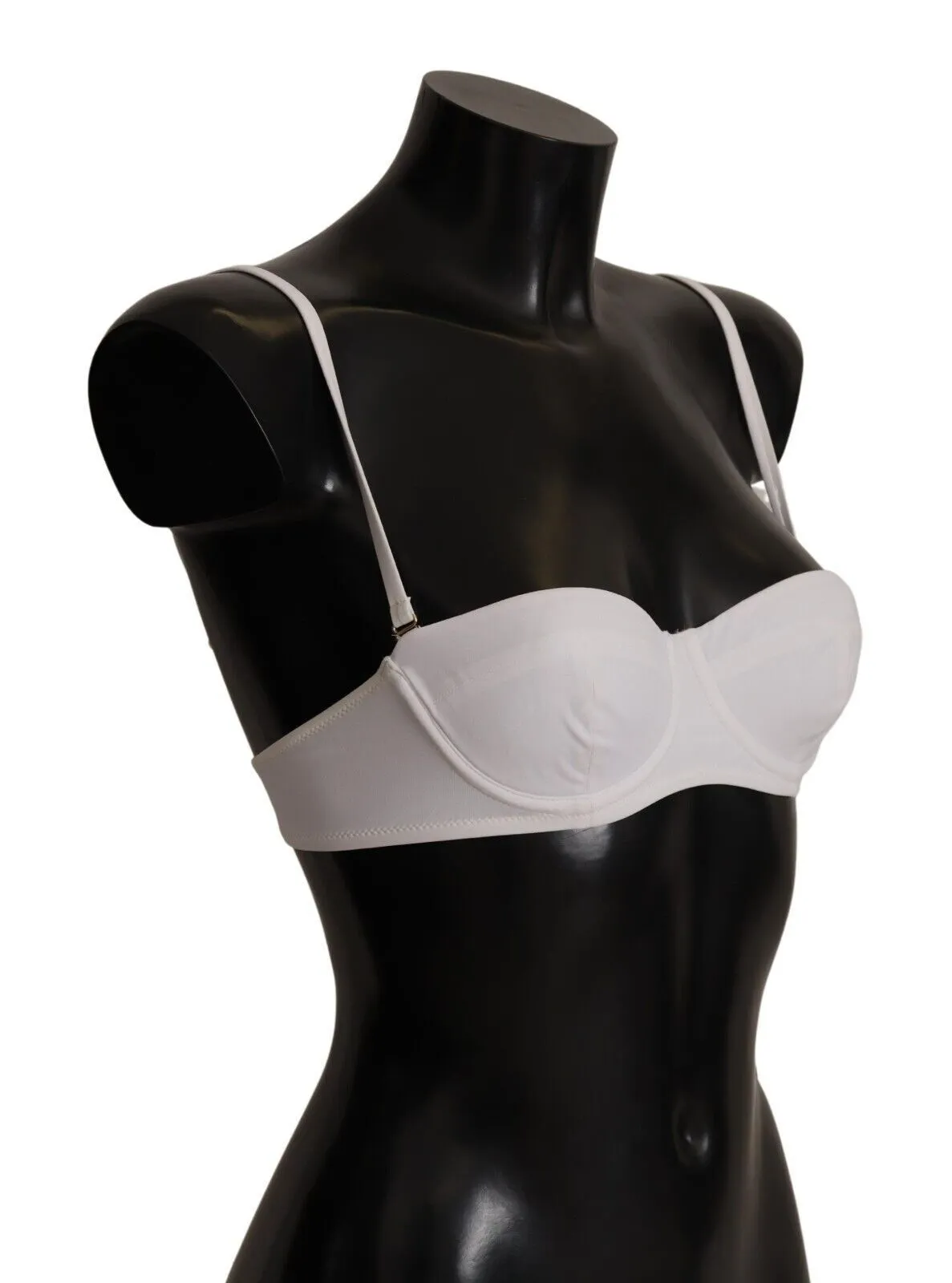 Chic White Nylon Balconette Bra sold by Louxly product image thumbnail 2