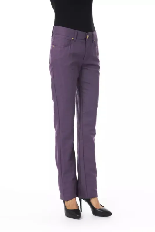 Purple Cotton Women Pants sold by Louxly