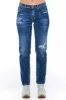 Blue Cotton Women Jeans sold by Louxly