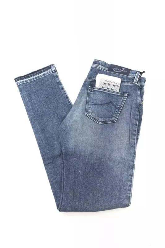 Blue Cotton Women Jeans sold by Louxly