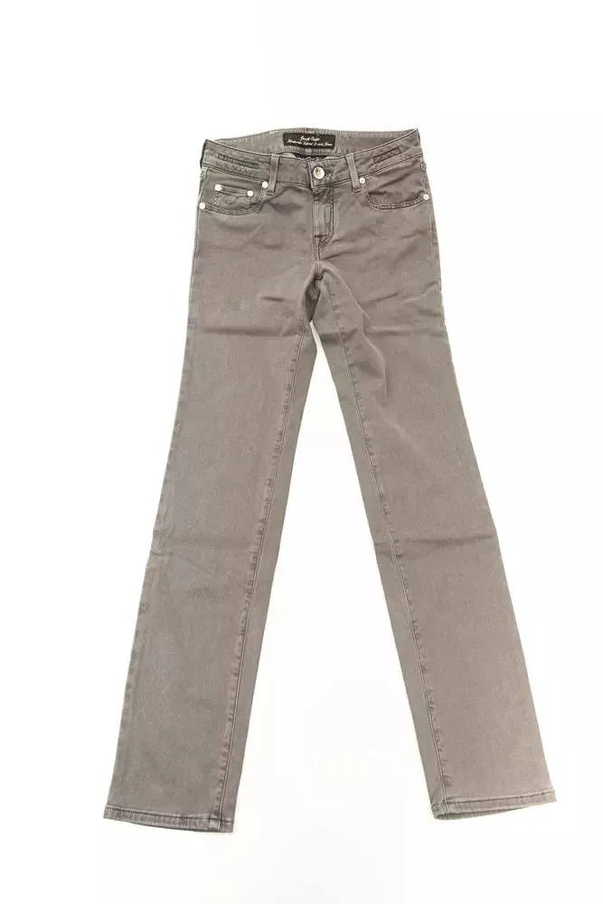 Gray Cotton-Blend Women Jeans sold by Louxly product image thumbnail 2