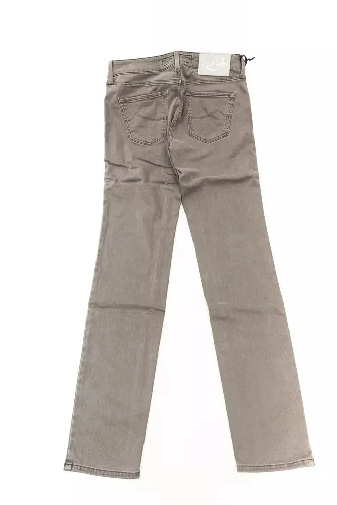Gray Cotton-Blend Women Jeans sold by Louxly product image thumbnail 3