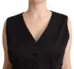Chic Buttoned Black Waistcoat sold by Louxly