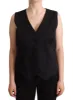 Chic Buttoned Black Waistcoat sold by Louxly