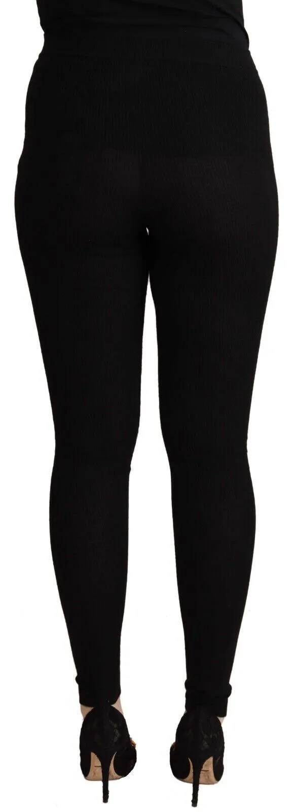 Black High Waist Cashmere Tights Pants sold by Louxly product image thumbnail 3