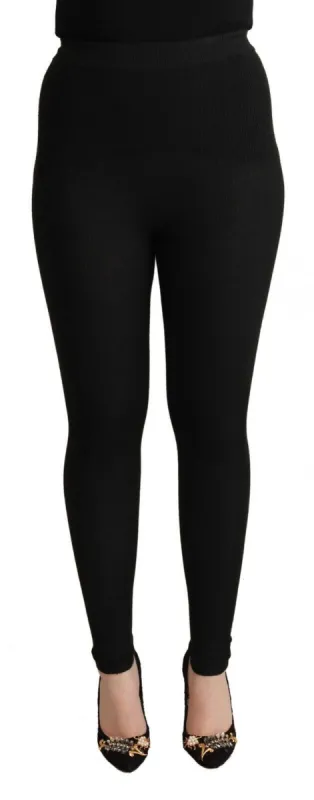 Elegant High Waist Cashmere-Silk Tights Pants sold by Louxly