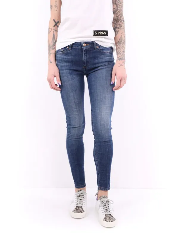 Blue Cotton Women Jeans sold by Louxly