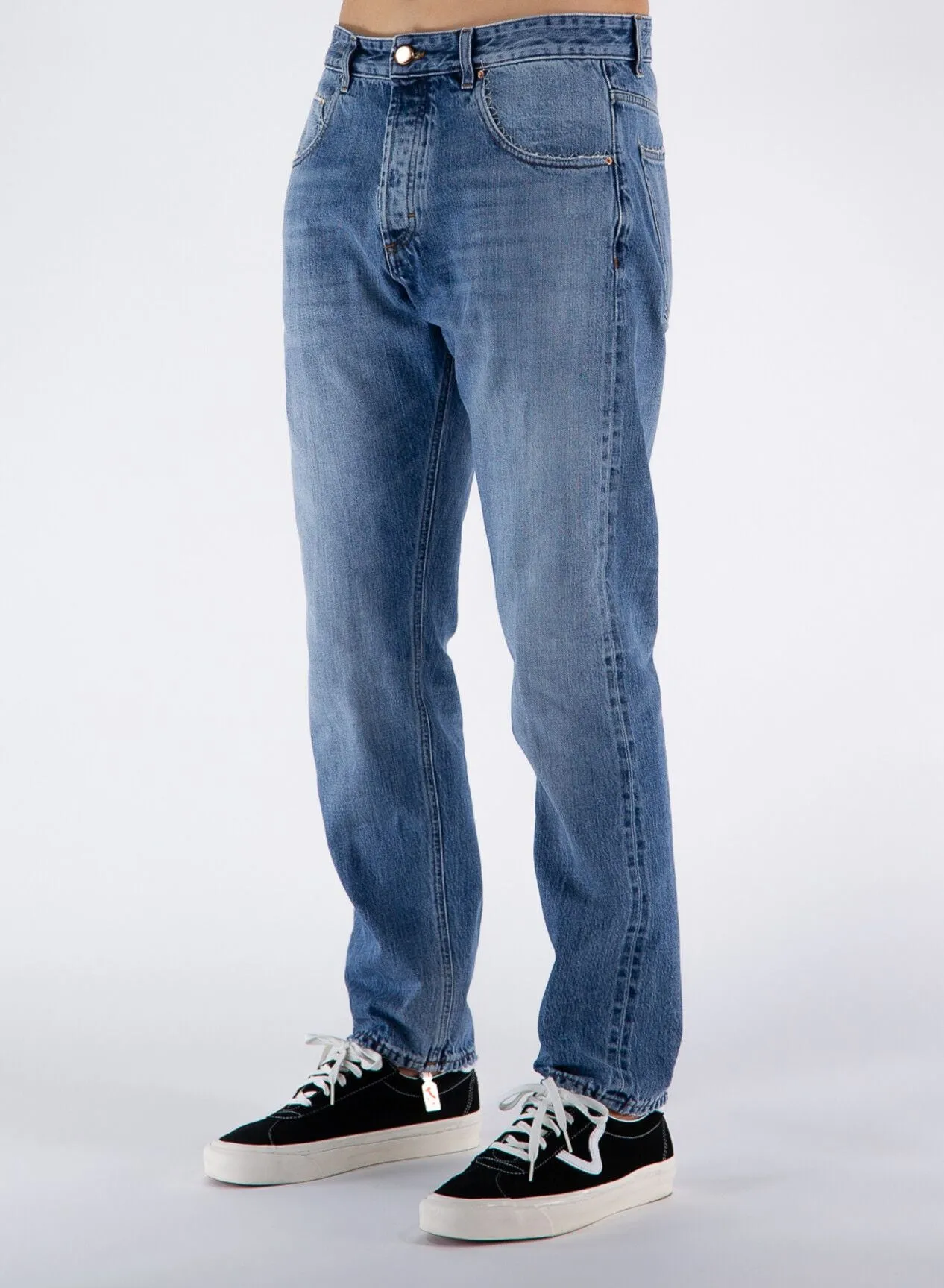 Elegant Medium Wash Men's Cotton Jeans sold by Louxly product image thumbnail 3
