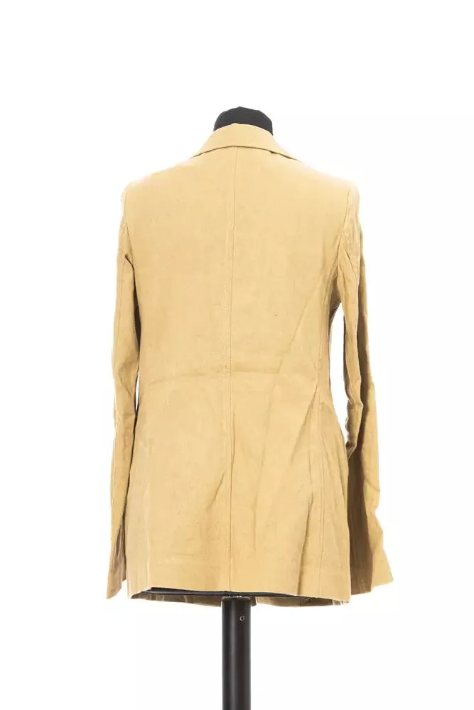 Beige Cotton Women Blazer sold by Louxly product image thumbnail 2