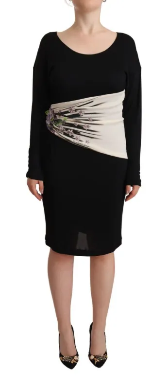 Elegant Sheath Long Sleeve Boat Neck Dress sold by Louxly