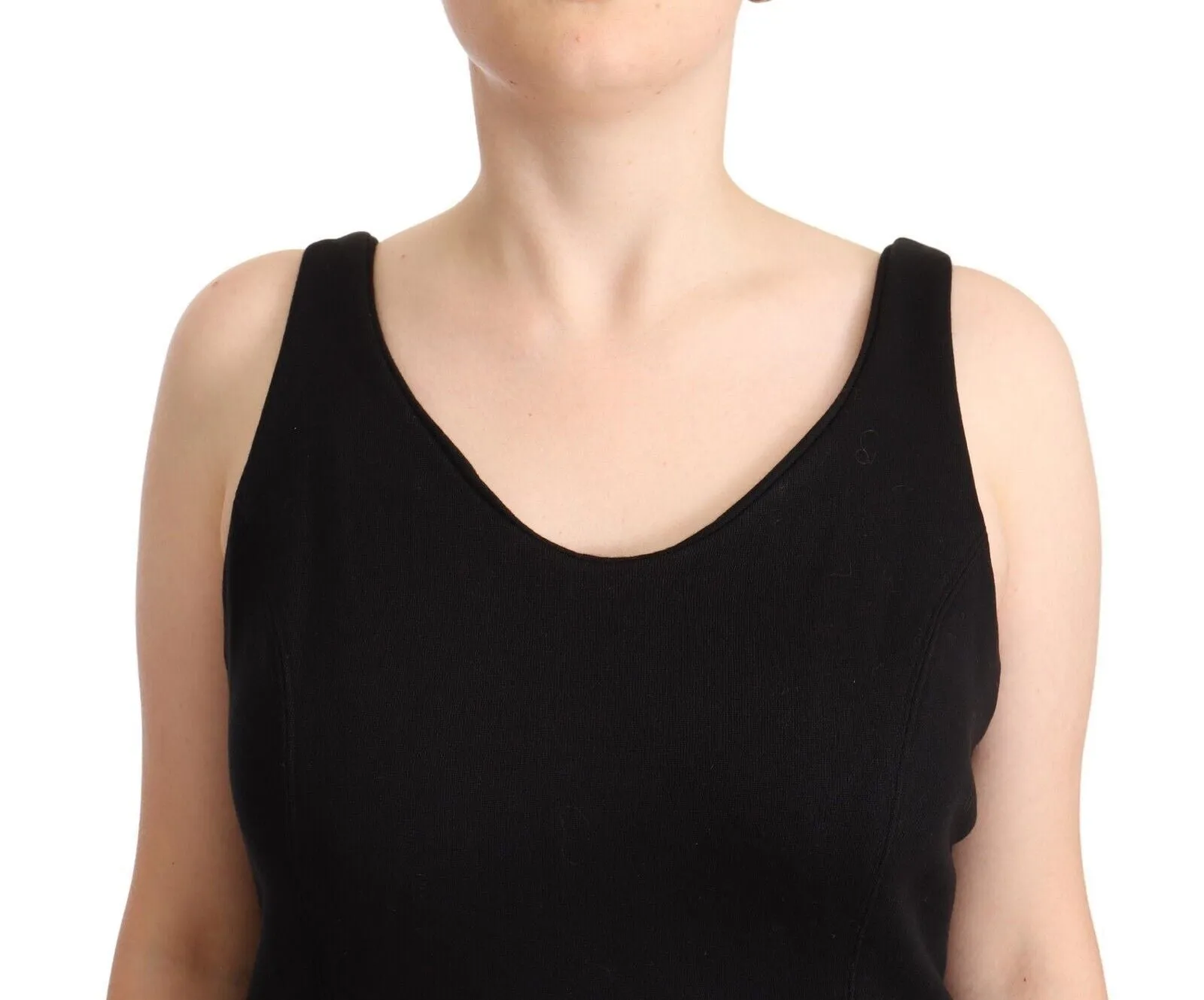 Chic Sleeveless Designer Tank Top in Black sold by Louxly product image thumbnail 4