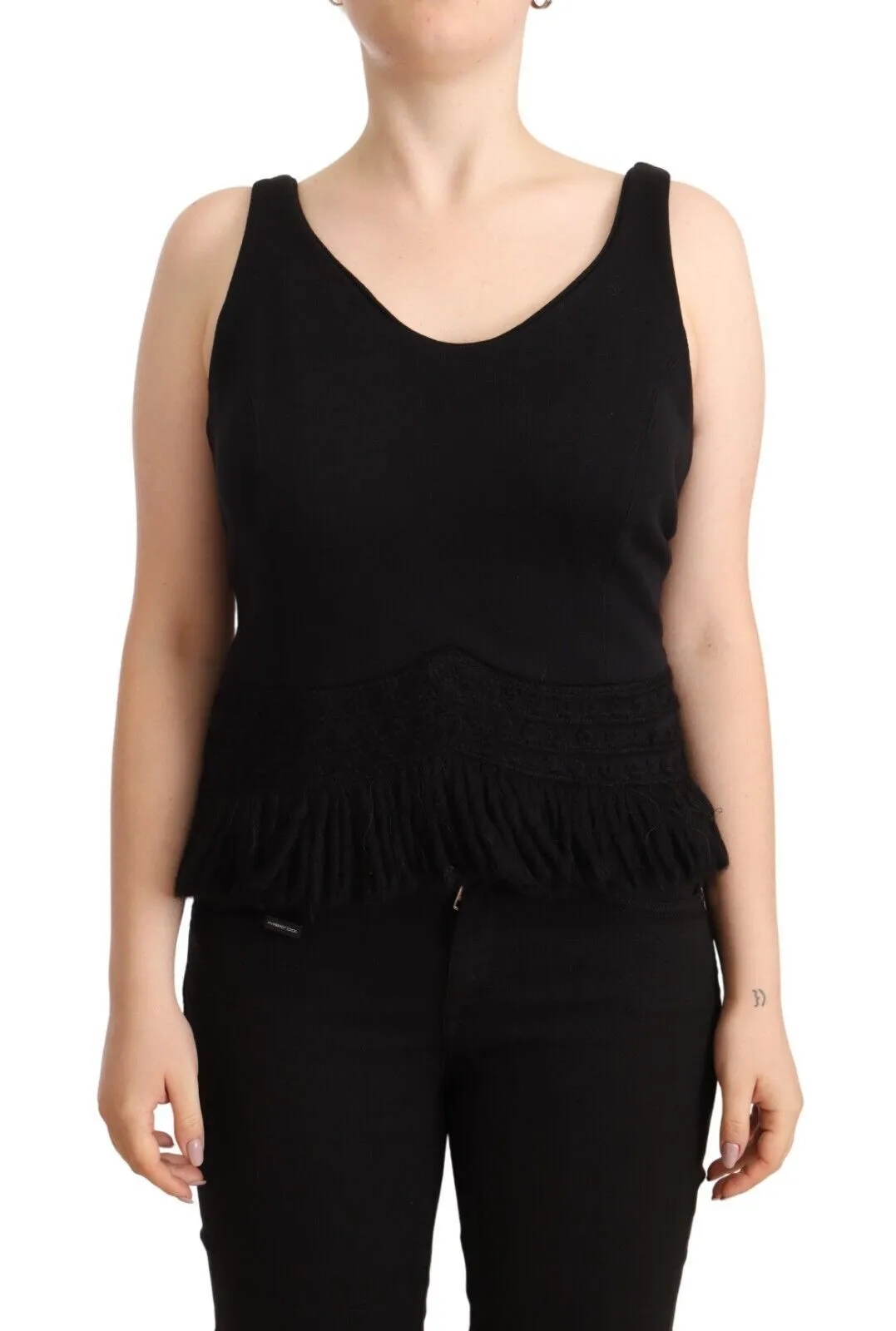 Chic Sleeveless Designer Tank Top in Black sold by Louxly