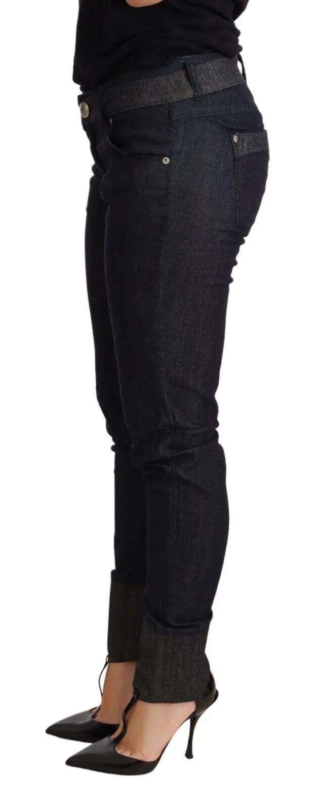 Chic Dark Blue Skinny Trouser Jeans sold by Louxly product image thumbnail 3