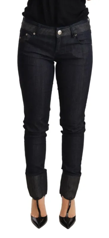 Chic Dark Blue Skinny Trouser Jeans sold by Louxly