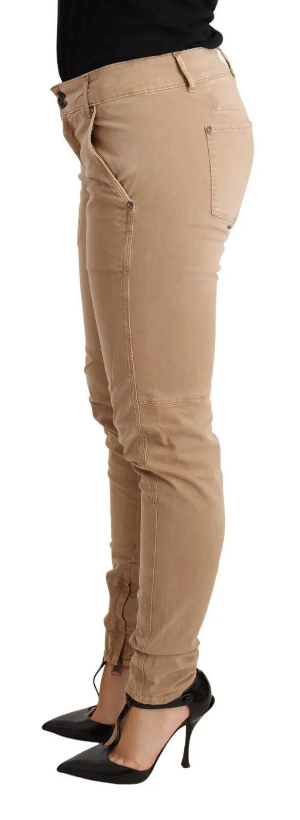 Chic Low Waist Skinny Cotton Trousers sold by Louxly product image thumbnail 2