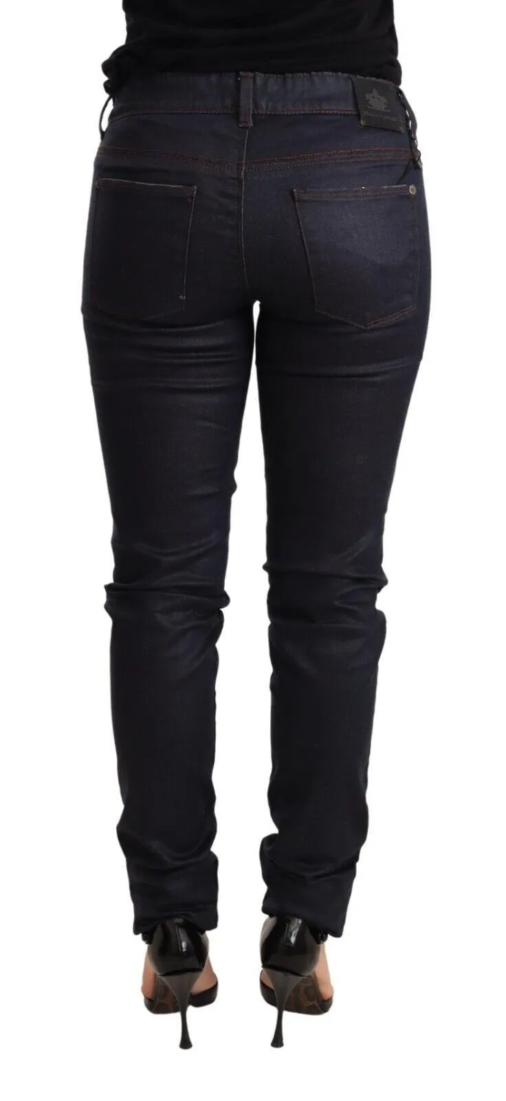 Chic Dark Blue Low Waist Skinny Jeans sold by Louxly product image thumbnail 3