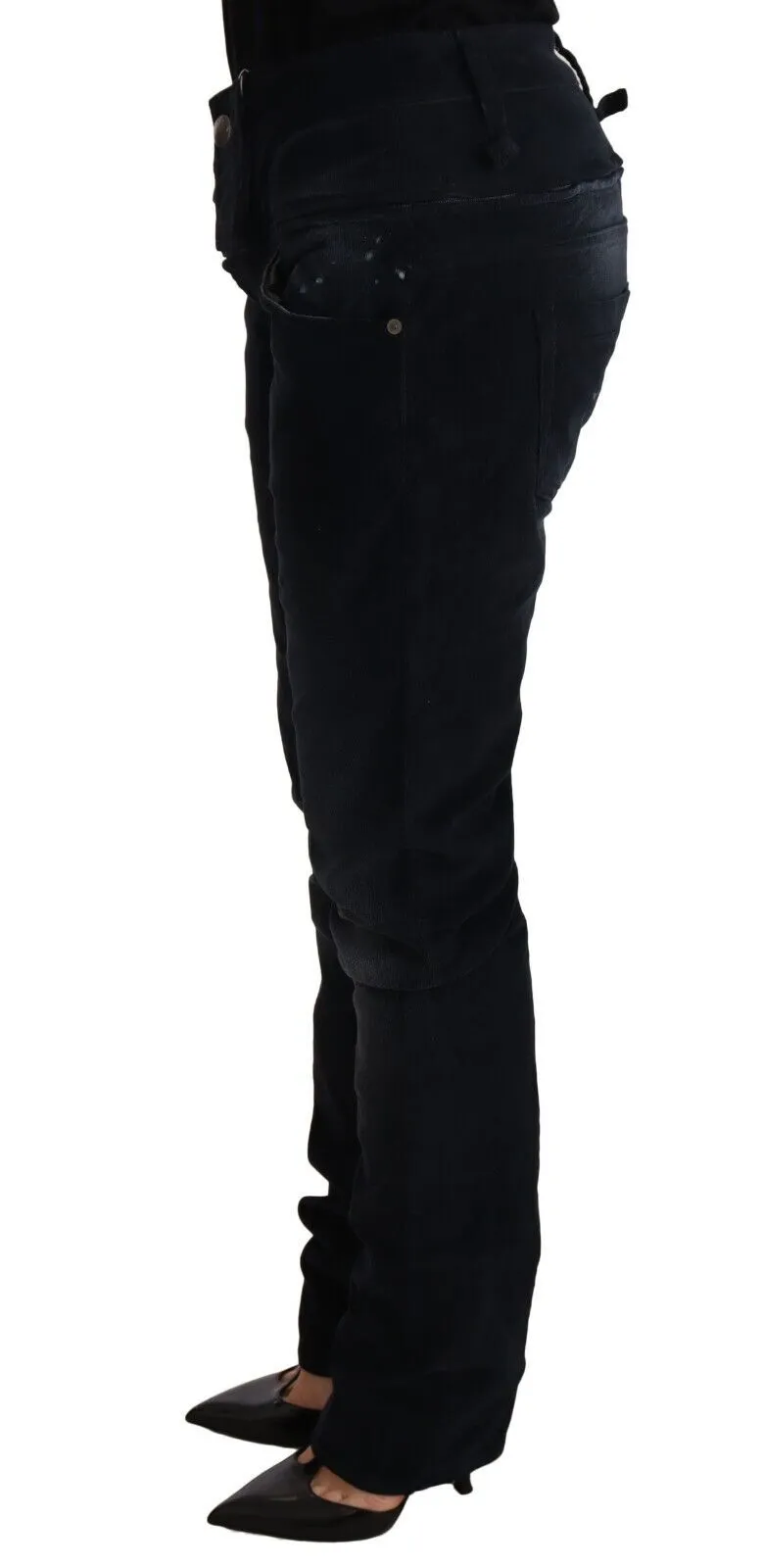 Elegant Dark Blue Slim-Fit Denim sold by Louxly product image thumbnail 2