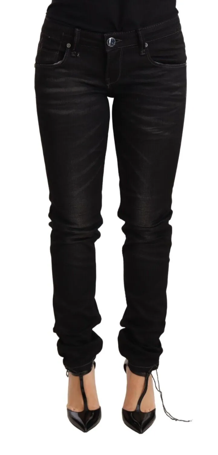 Sleek Black Washed Skinny Jeans sold by Louxly