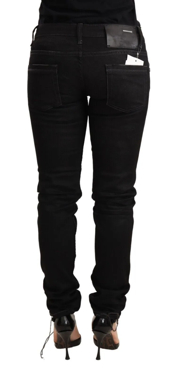 Sleek Black Washed Skinny Jeans sold by Louxly product image thumbnail 2