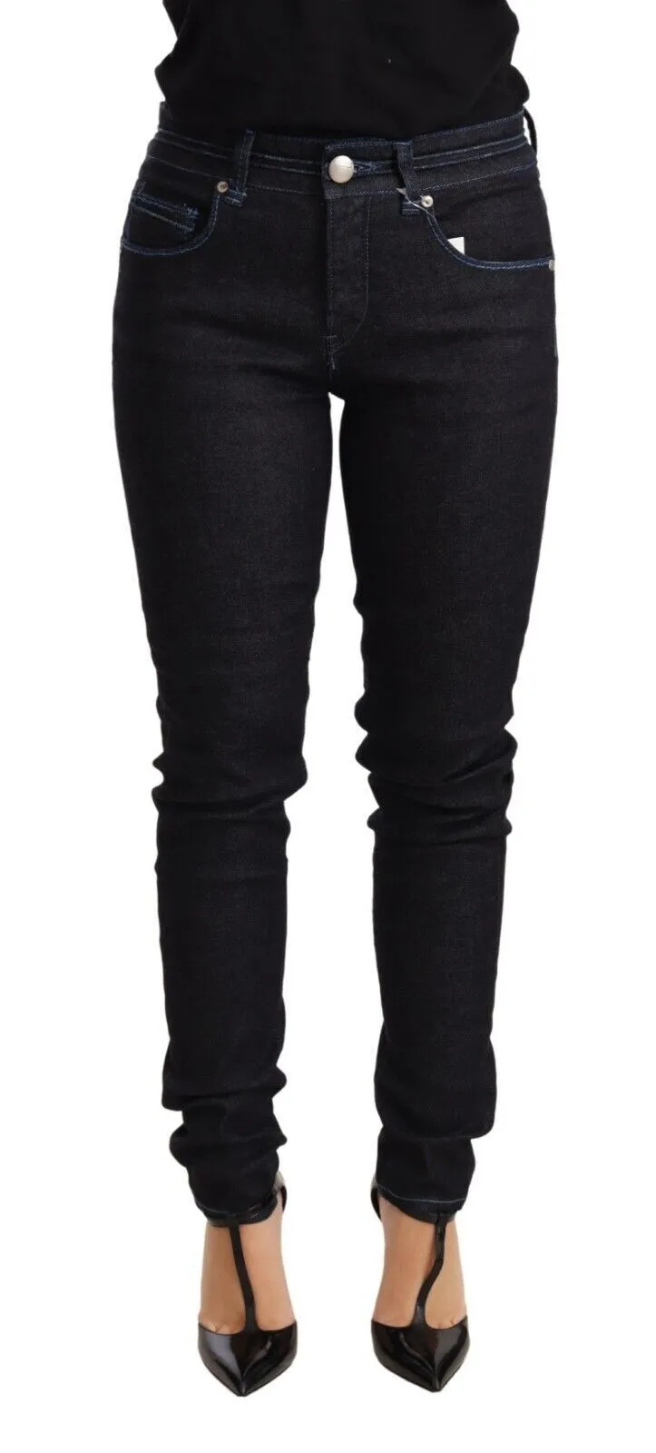 Sleek Low Waist Skinny Denim sold by Louxly