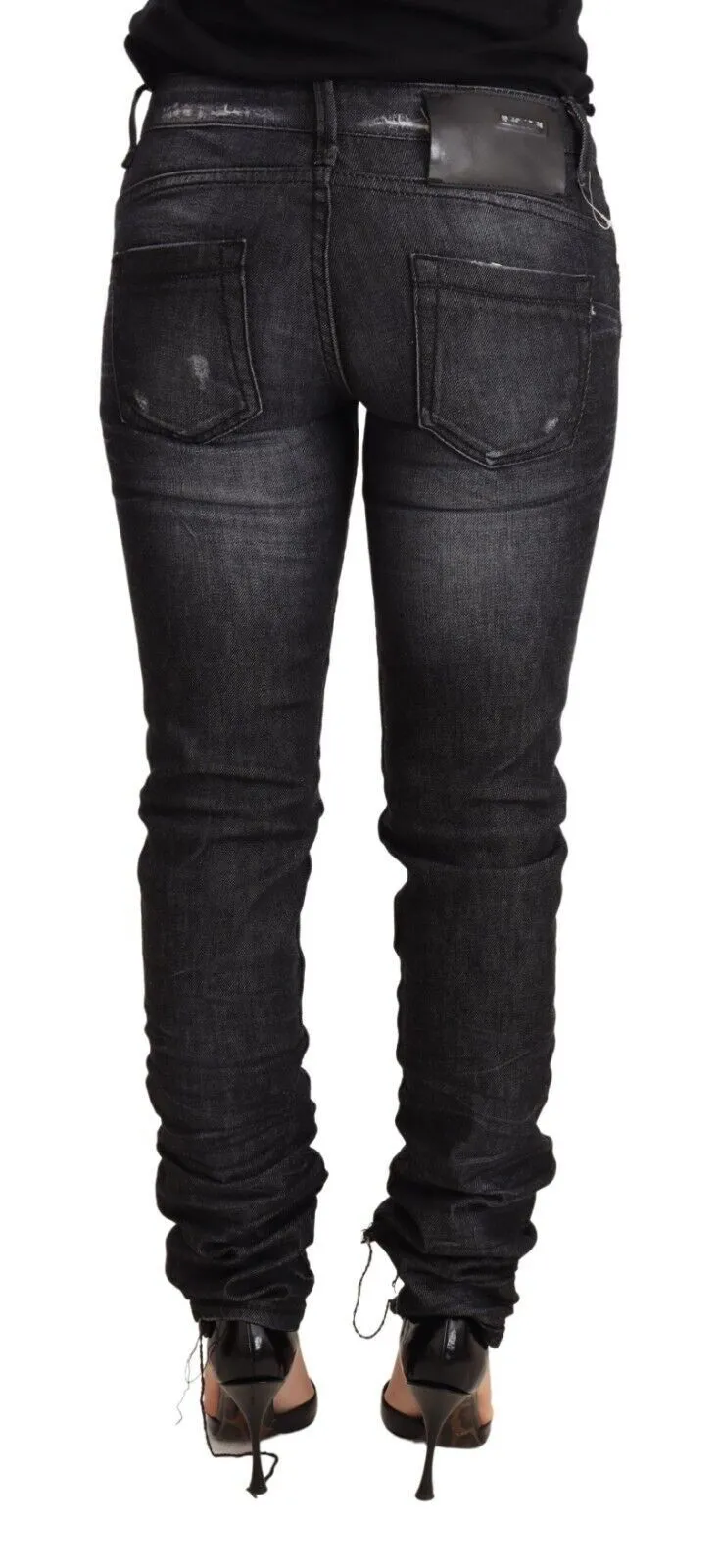 Elegant Low Waist Skinny Black Denim sold by Louxly product image thumbnail 3