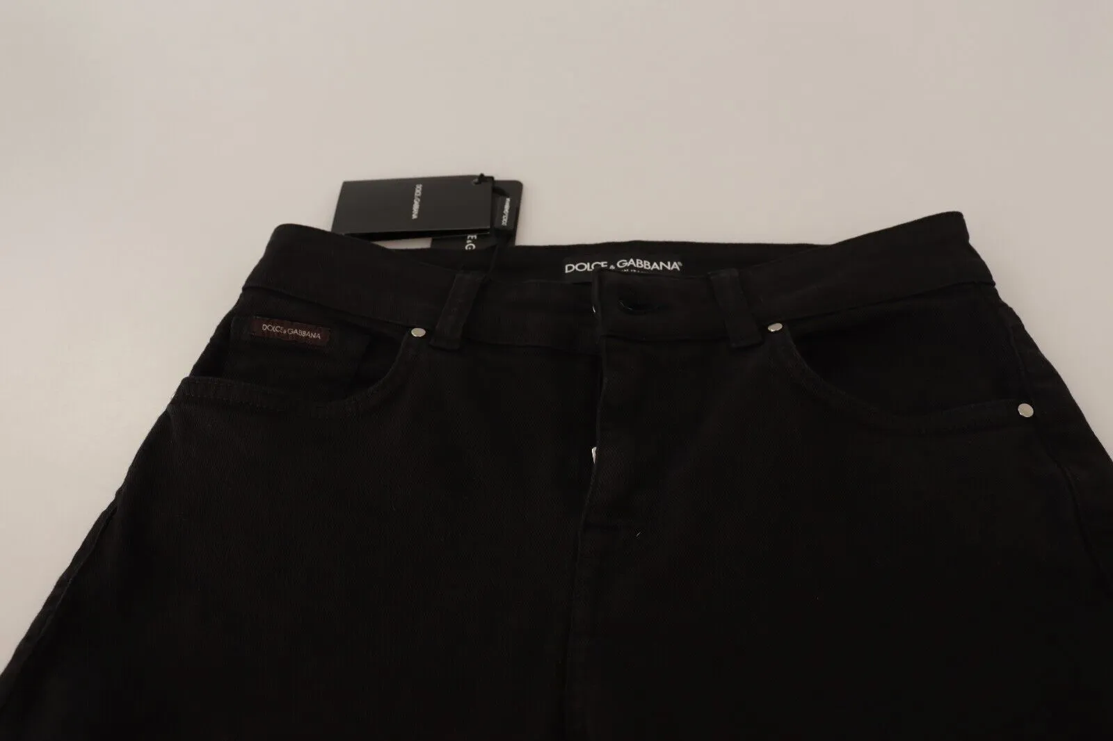 Elegant Slim-Fit Mid Waist Skinny Jeans sold by Louxly product image thumbnail 4