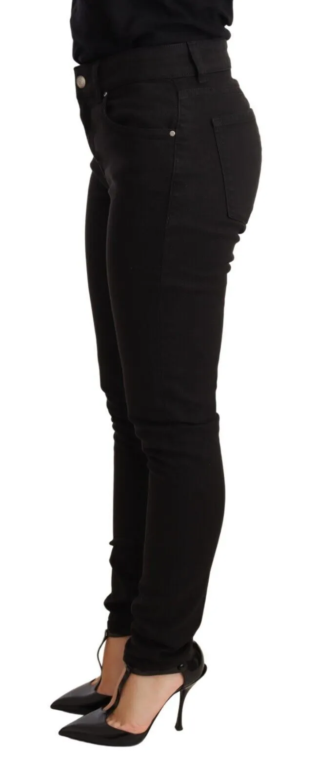Elegant Slim-Fit Mid Waist Skinny Jeans sold by Louxly product image thumbnail 2