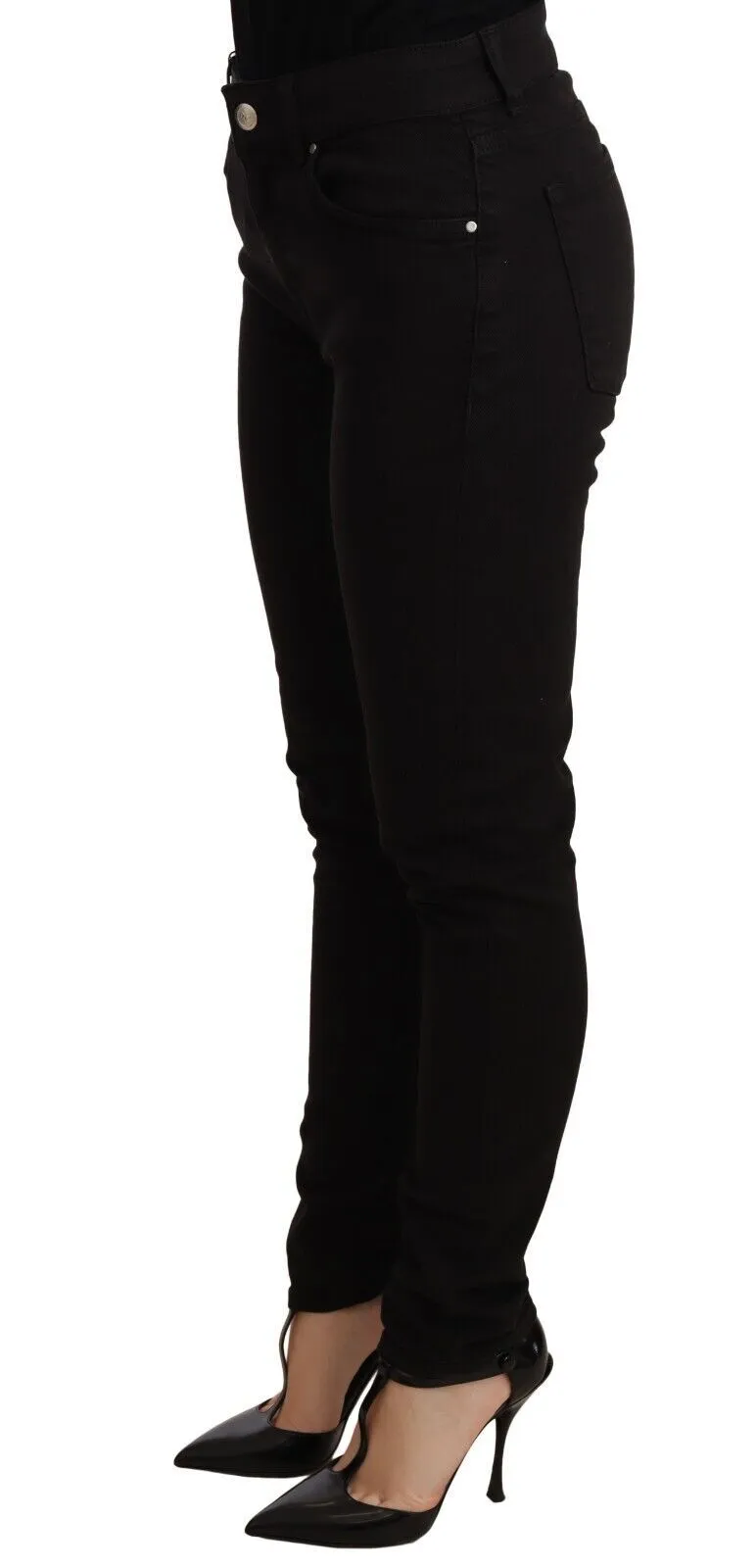 Elegant Slim-Fit Black Skinny Jeans sold by Louxly product image thumbnail 2