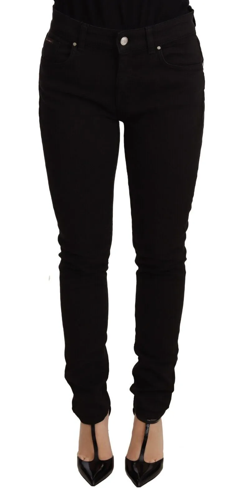 Elegant Slim-Fit Black Skinny Jeans sold by Louxly