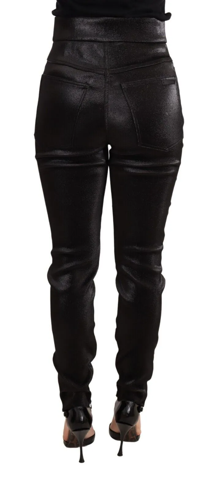 Elegant Slim Fit Shimmer Cropped Pants sold by Louxly product image thumbnail 3