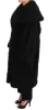 Elegant Black Fur Cape Trench Coat sold by Louxly