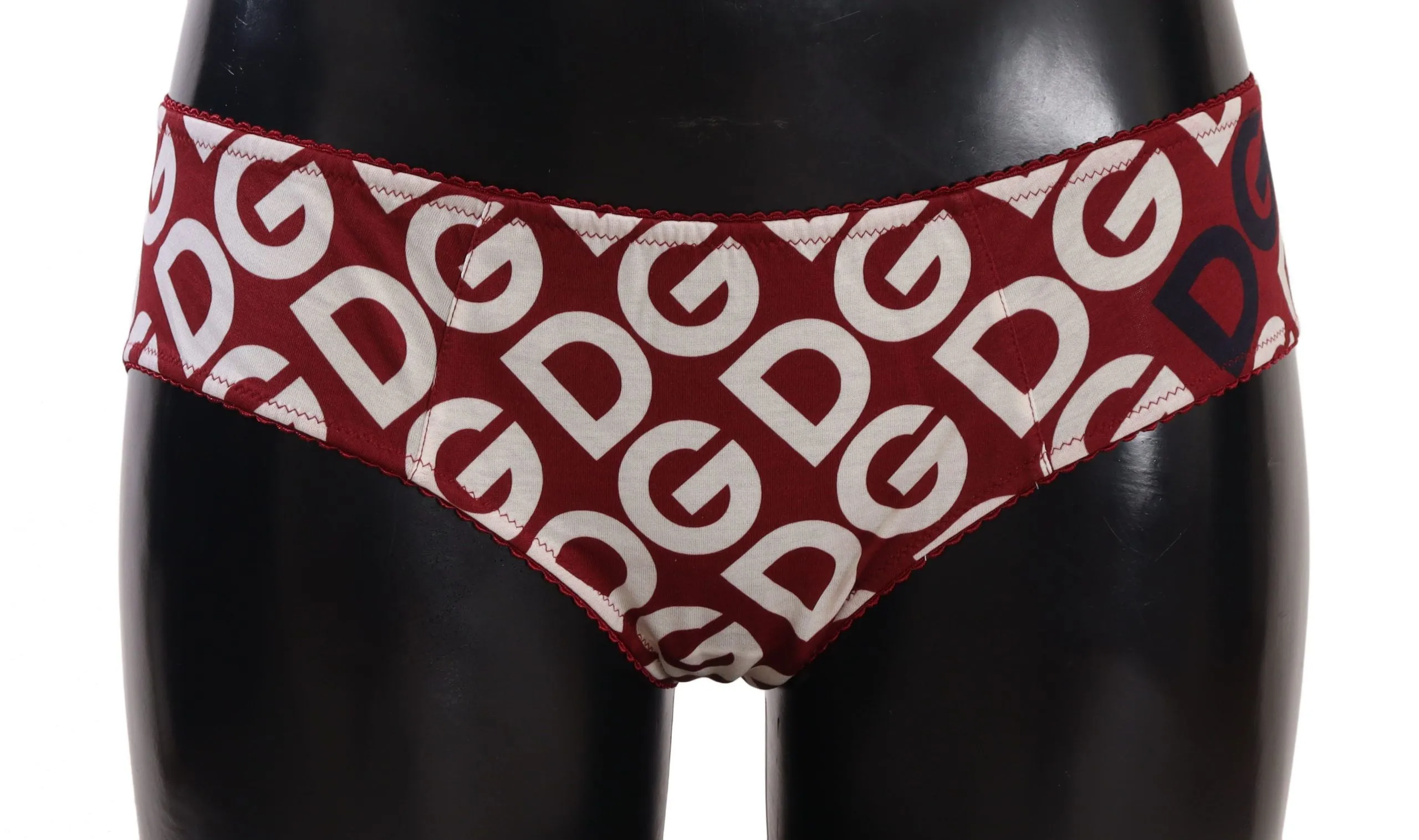 Chic Maroon White Logo Swim Bottoms sold by Louxly